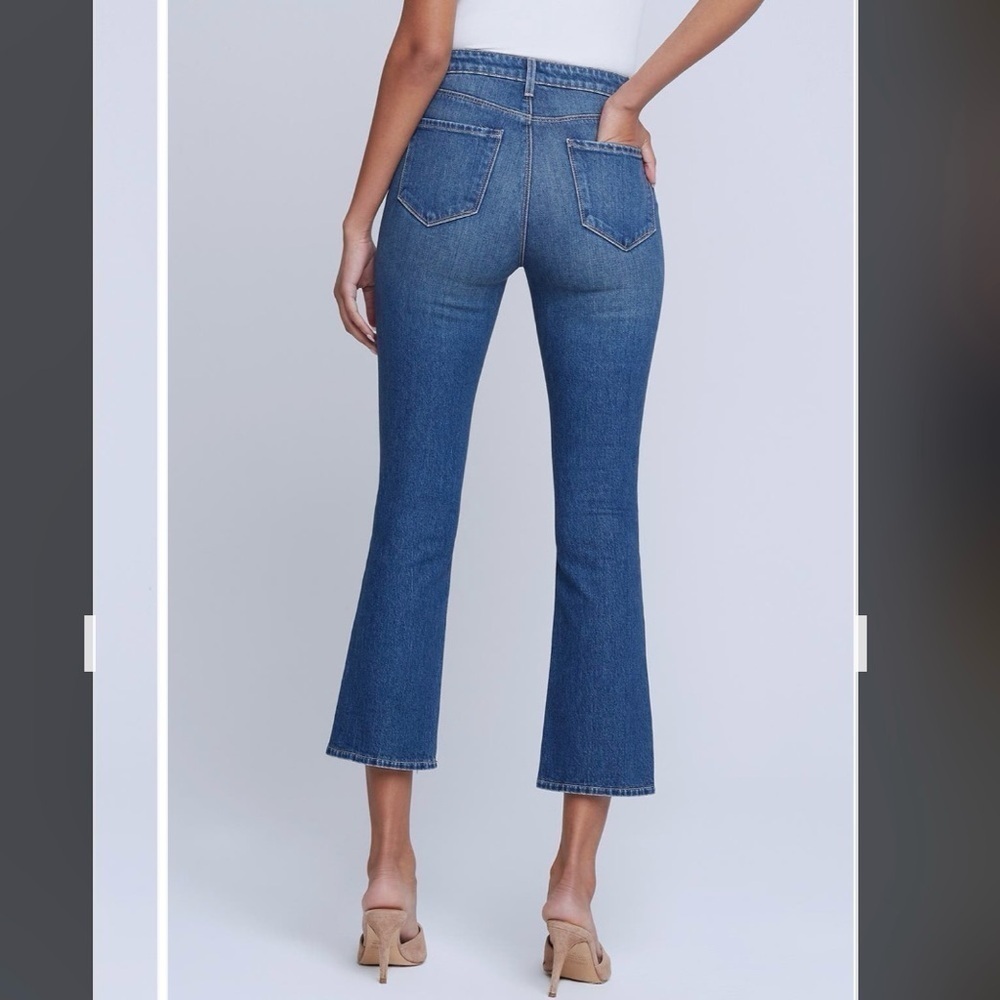 L'AGENCE Mira Crop Micro Bootcut Jeans in Woodbridge Size 24 - Picture 3 of 10